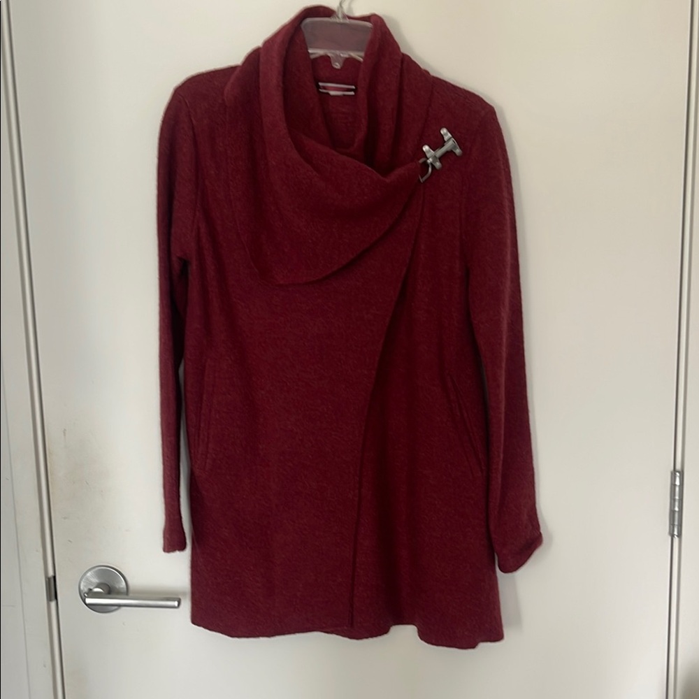 Garnet Hill Red Cowl Neck Sweater
